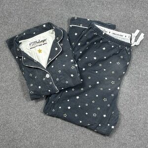 PJ Salvage Star Print Pajama Set 1X Cotton Flannel